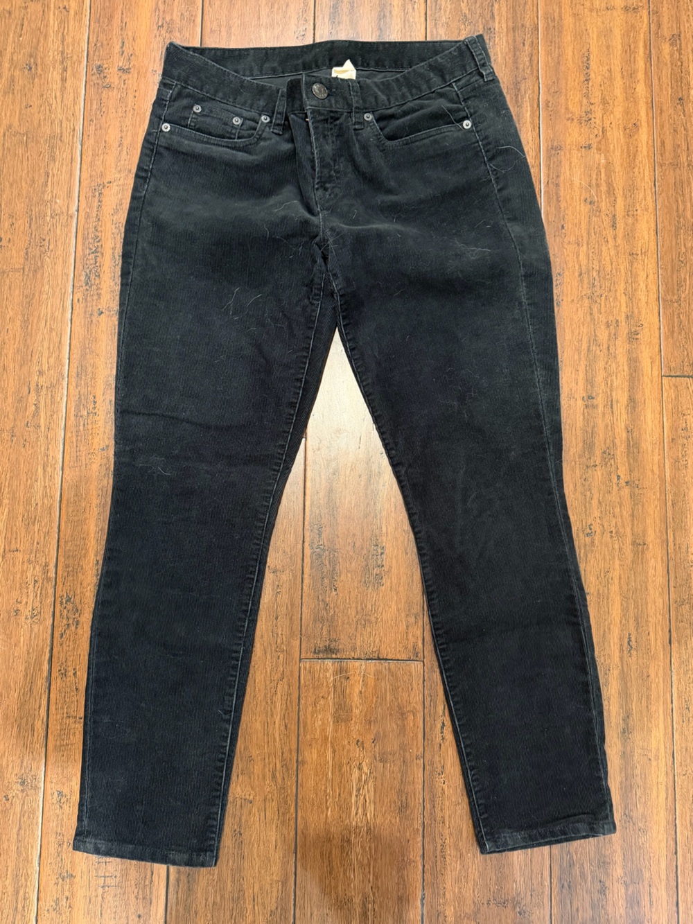 J. Crew Black Slim Corduroy Pants